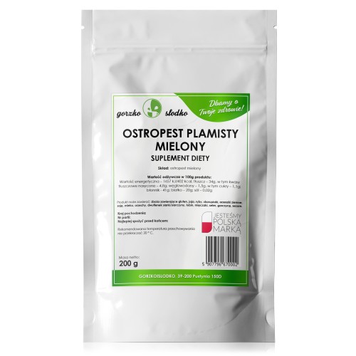 Ostropest plamisty mielony - suplement diety